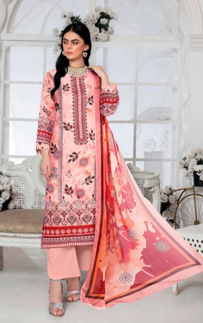 Mah E Gull By Aadarsh Lawn Printed Suit AD-2211 L-Pink