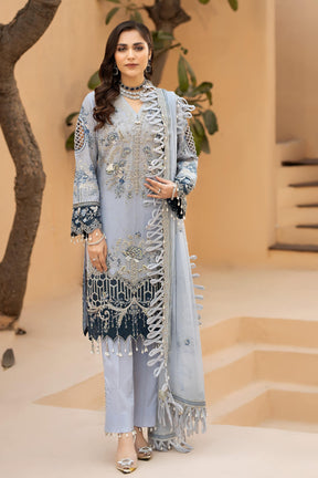 Kimora By Noor e Fajar Swiss Lawn Embroidered Suit HS-25 Gray