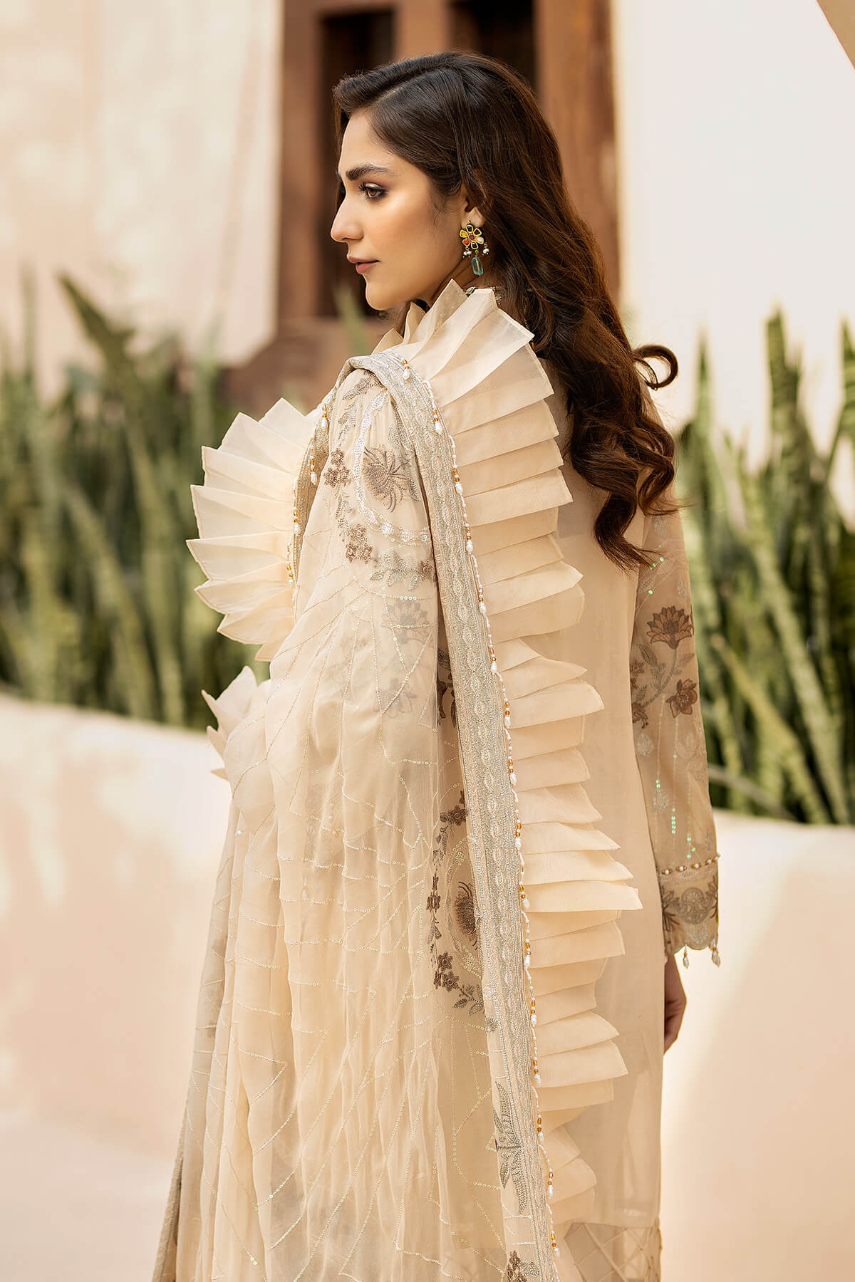 Kimora By Noor e Fajar Swiss Lawn Embroidered Suit HS-28 Peach