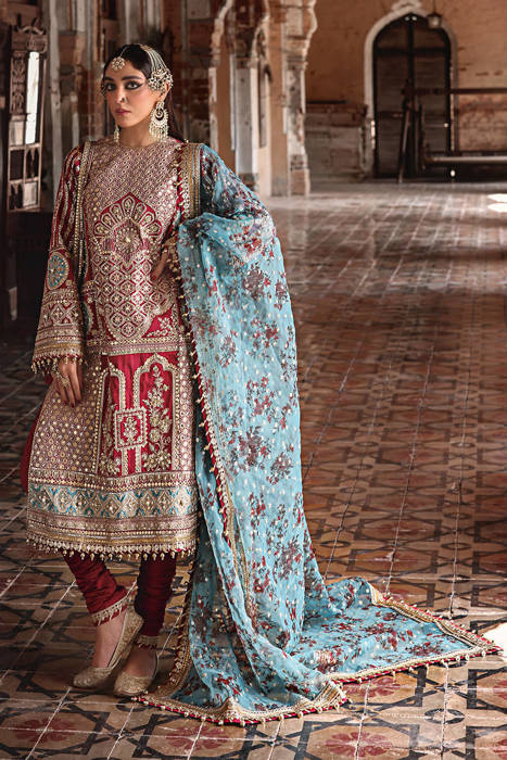 Zarlish by Mohsin Naveed Ranjha Embroidered Suits Unstitched 3 Piece 29 Bibi Lal