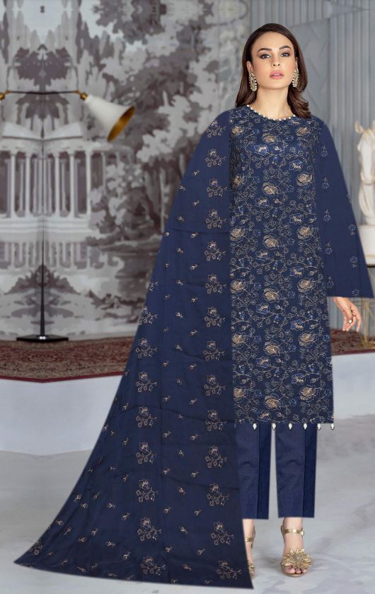 Jan E Adaa Lawn Embroidered Suit 02