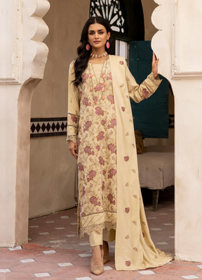 Minakari By Mehak Embroidered Leather Peach Collection M-02