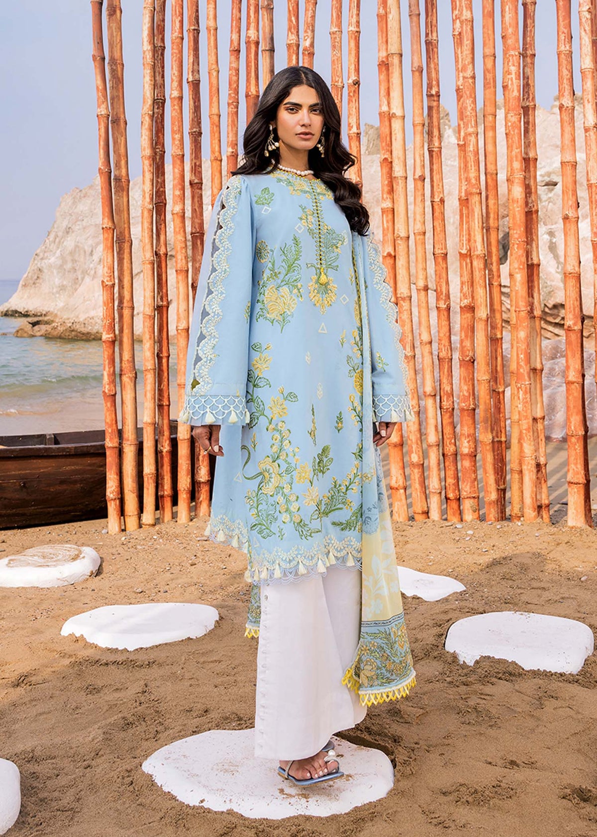 Siraa By Sadaf Fawad Khan Lawn Embroidered Suit Amani B