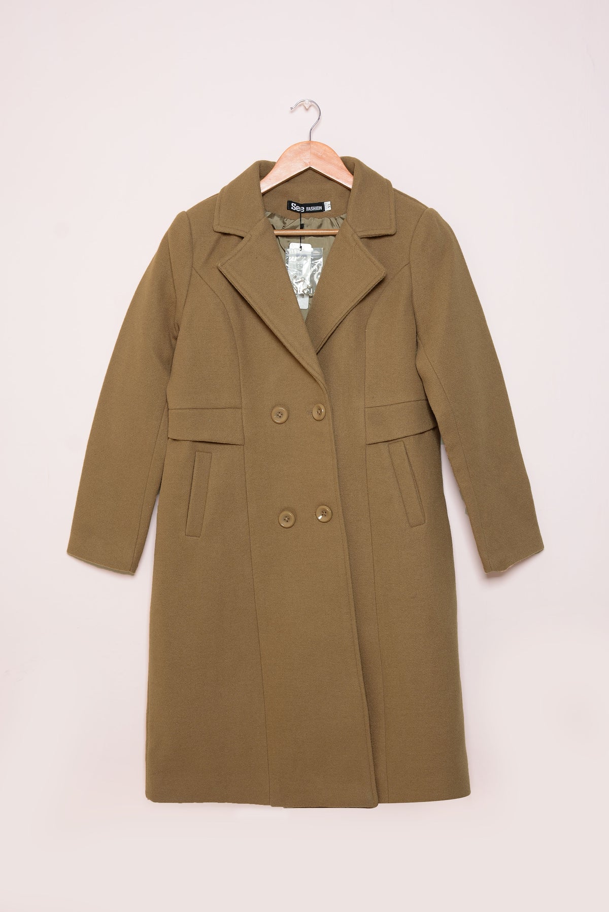 Ladies Winter Long Coats ykn-586 L-Brown