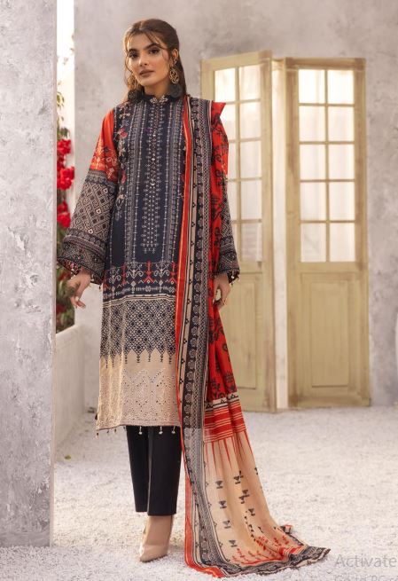 Hazel By Shaista Lawn Embroidered Suit 421