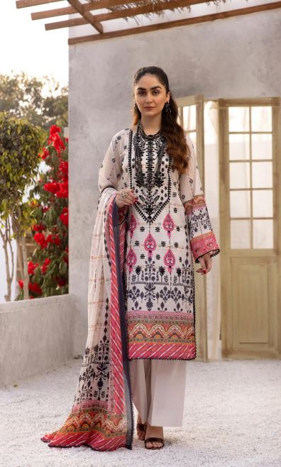 Hazel By Shaista Lawn Embroidered Suit 424