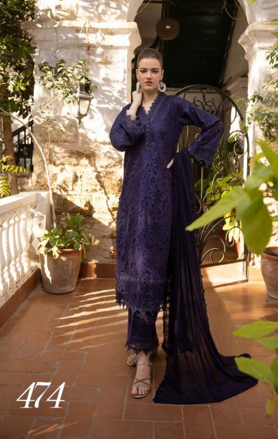 Shaista Lawn Embroidered Suit 474