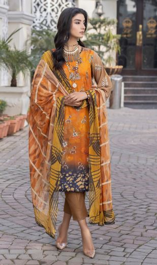 Eleganza Lawn Embroidered Suit EG-48