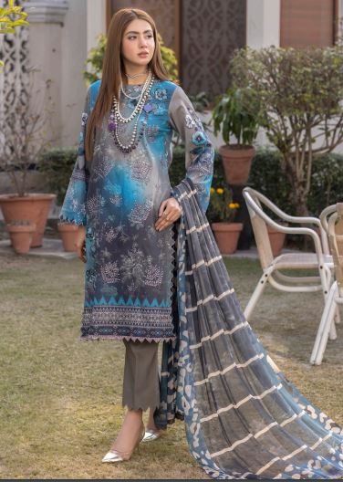 Eleganza Lawn Embroidered Suit EG-49