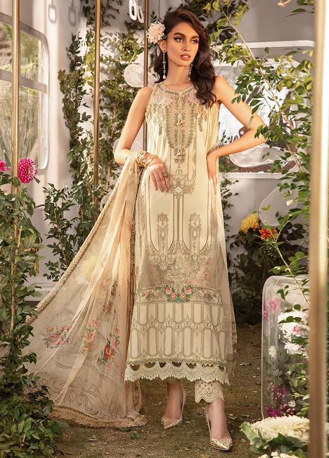 MPrints by Maria B Embroidered Lawn Suits Unstitched 3 Piece MB24P 4A