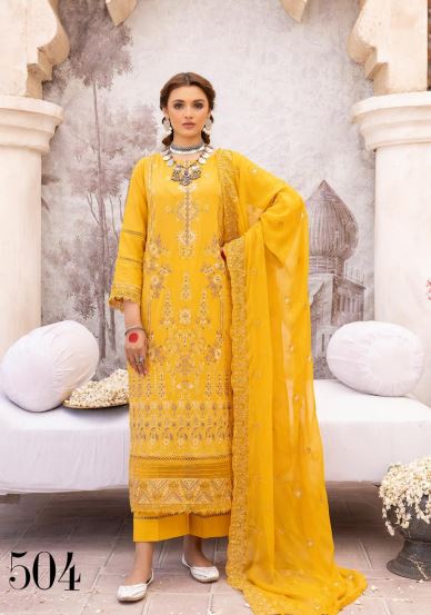 Shaista Swiss Lawn Embroidered Suit 504