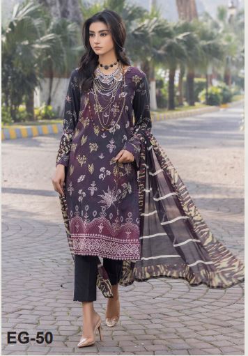 Eleganza Lawn Embroidered Suit EG-50