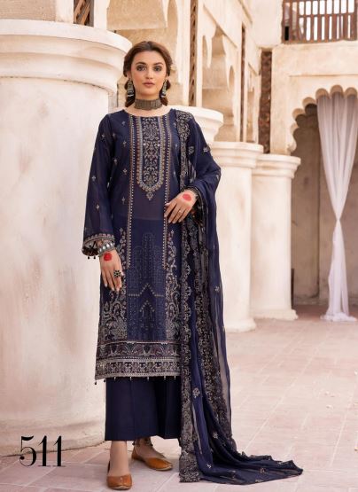 Shaista Swiss Lawn Embroidered Suit 511