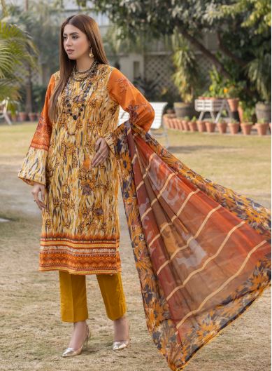 Eleganza Lawn Embroidered Suit EG-51