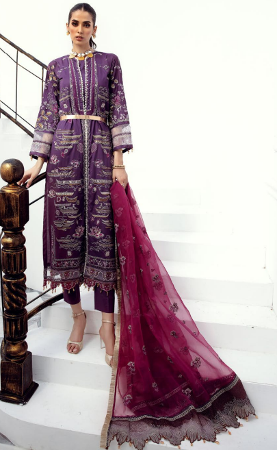Minha By Minakari Lawn Embroidered Suit 05-A