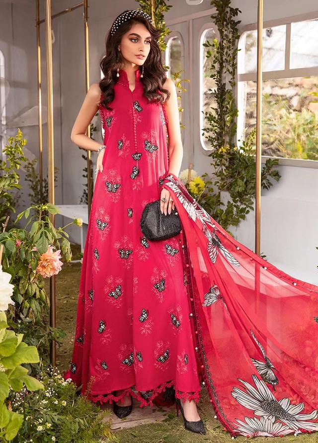MPrints by Maria B Embroidered Lawn Suits Unstitched 3 Piece MB24P 5A