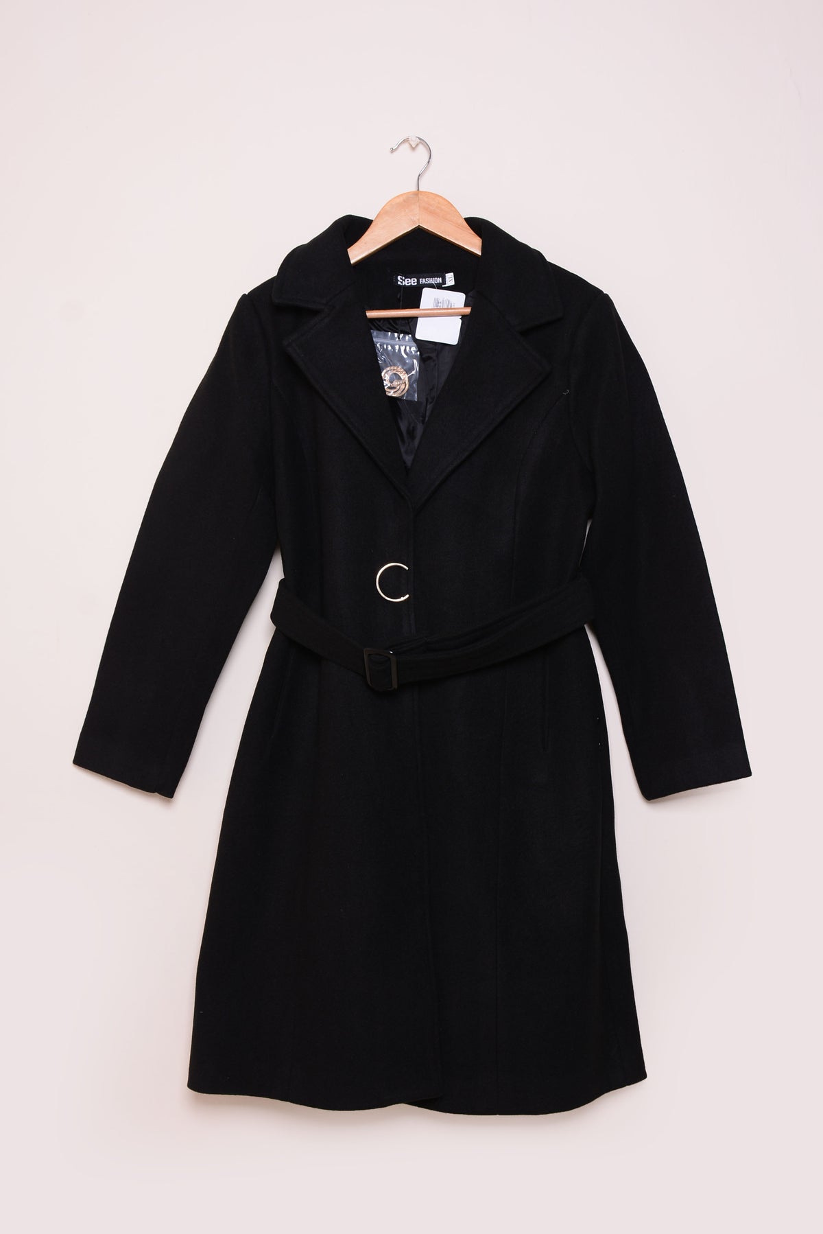 Ladies Winter Long Coats ykn-583 Black