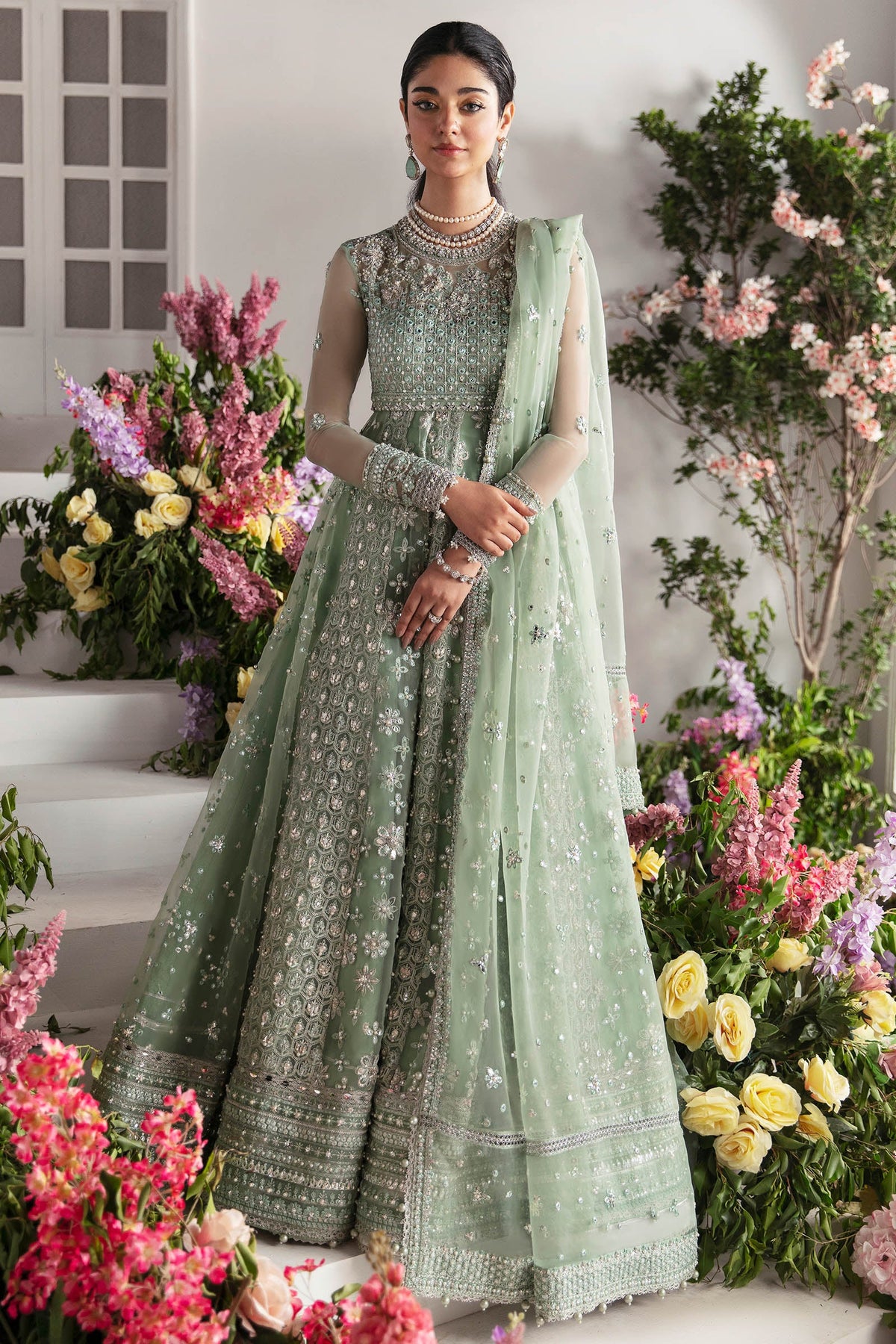 Gossamer By Zaha Embroidered Organza Suits Unstitched 4 Piece ZC23-05 Leilyn