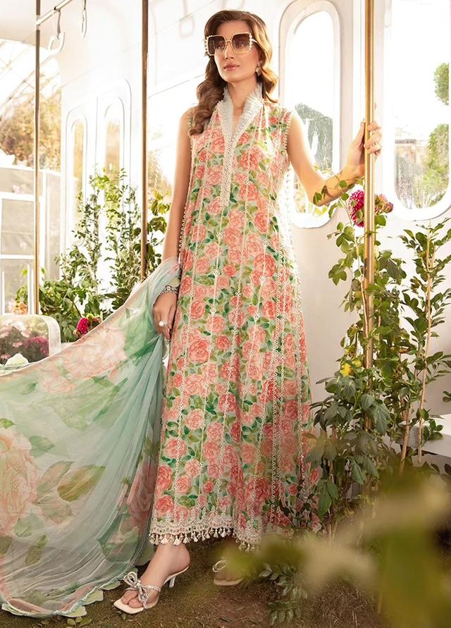 MPrints by Maria B Embroidered Lawn Suits Unstitched 3 Piece MB24P 6A