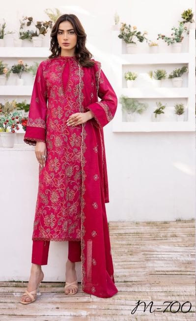 Mah Jabeen By Minakari Lawn Embroidered Suit M-700