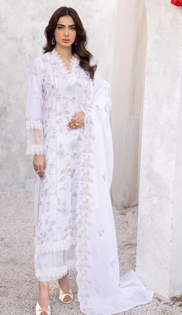 Mah Jabeen By Minakari Lawn Embroidered Suit M-701