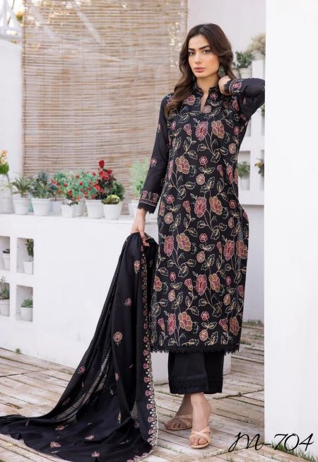 Mah Jabeen By Minakari Lawn Embroidered Suit M-704