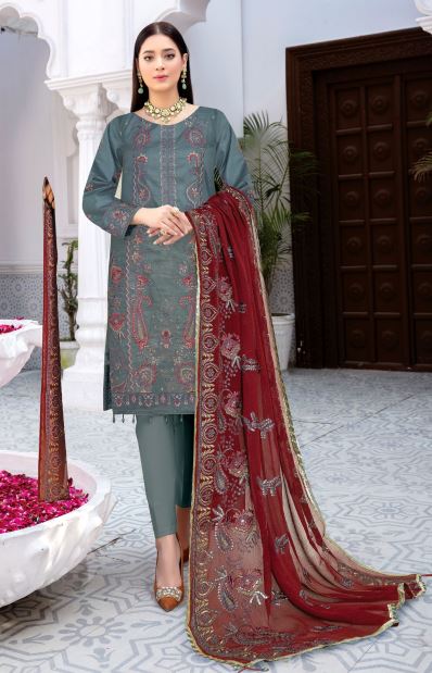 Dar E Khashan By Mah e Rooh Lawn Embroidered Suit DR-7102