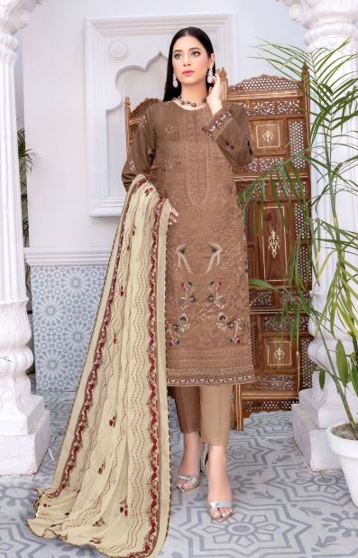 Dar E Khashan By Mah e Rooh Lawn Embroidered Suit DR-7103