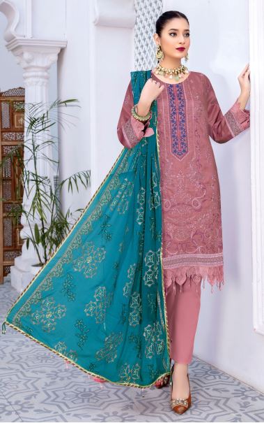 Dar E Khashan By Mah e Rooh Lawn Embroidered Suit DR-7104