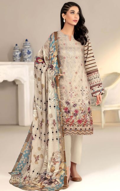 Zara Jahan By Aadarsh Lawn Embroidered Suit 7803