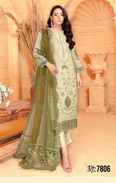 Reet By Mah E Rooh Lawn Embroidered Suit RT-7806 Pista