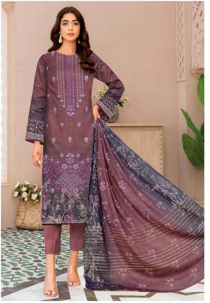 Sunahry Rang By Aadarsh Lawn Embroidered Suit AD-8203