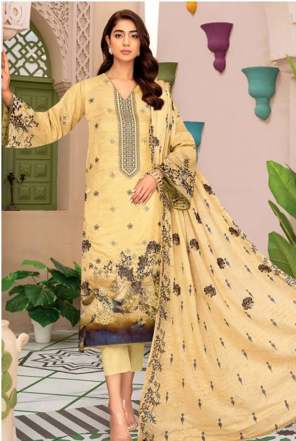 Sunahry Rang By Aadarsh Lawn Embroidered Suit AD-8204