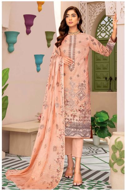 Sunahry Rang By Aadarsh Lawn Embroidered Suit AD-8207