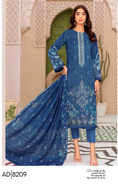 Sunahry Rang By Aadarsh Lawn Embroidered Suit AD-8209