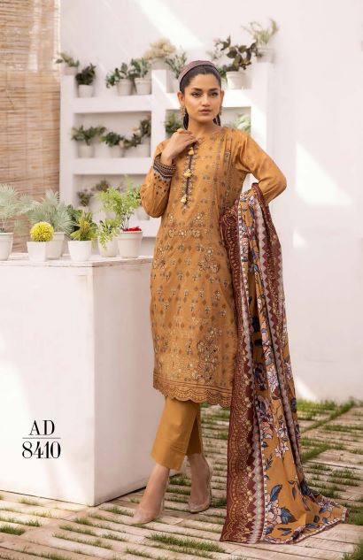 Zaymal By Aadarsh Lawn Embroidered Suit AD-8410