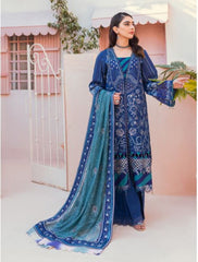 Nureh Exclusive Swiss Lawn With Embroidered Chiffon Dupatta NS-85