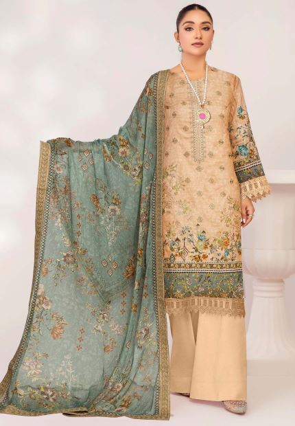 Gulmehr By Aadarsh Lawn Embroidered Suit AD-8801