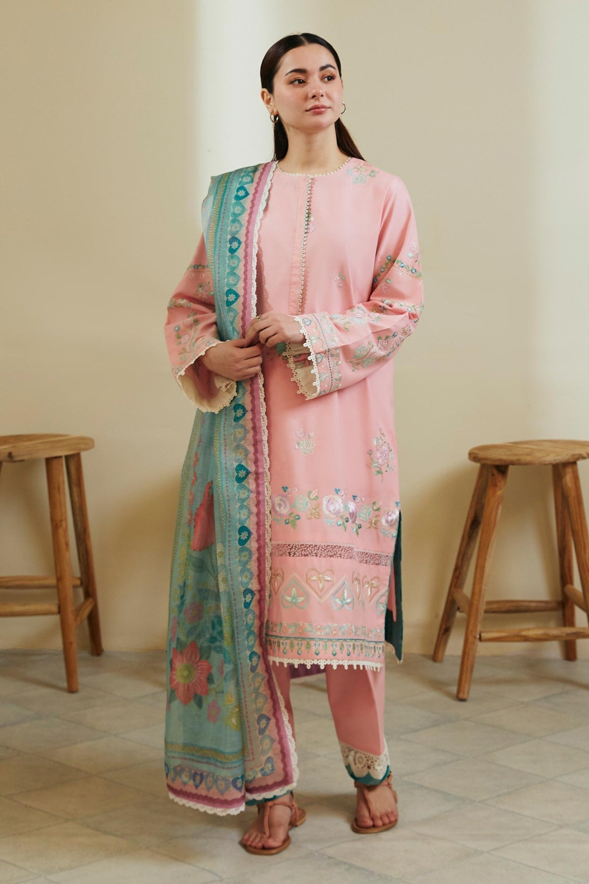 Coco By Zara Shahjahan Lawn Embroidered Suit 08A