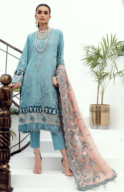 Minha By Minakari Lawn Embroidered Suit 08-A