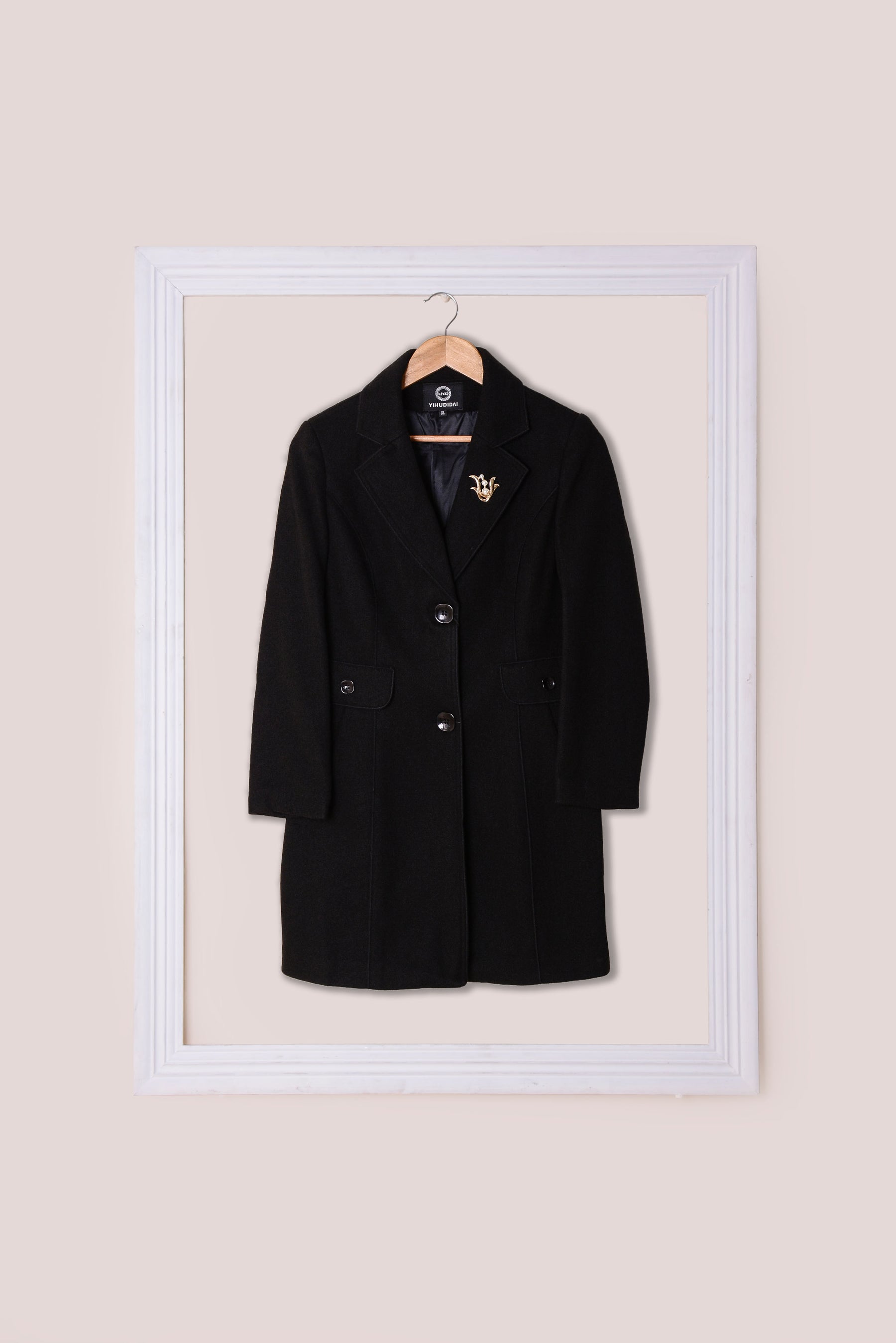 Ladies Winter Long Coats 18031-Black