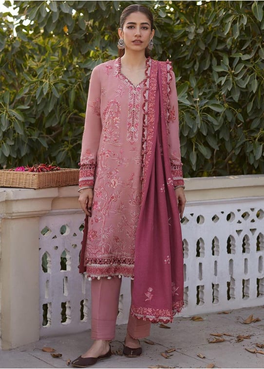 Zaha By Khadijah Shah Embroidered Suits Unstitched 3 Piece ZW23-08 ELMA