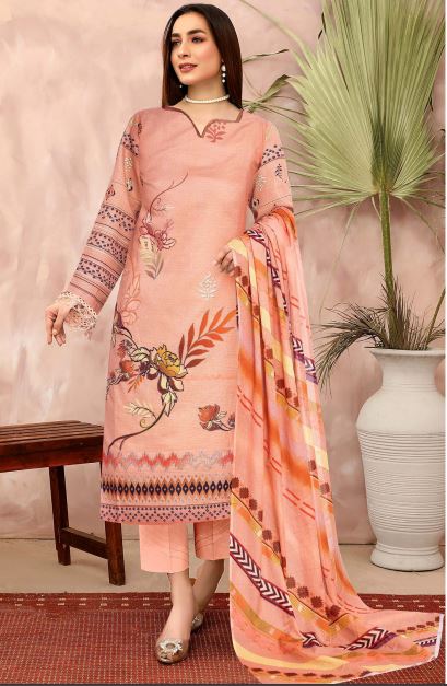 Fasl E Gul By Aadarsh Lawn Printed Suit AD-9403 T-Pink
