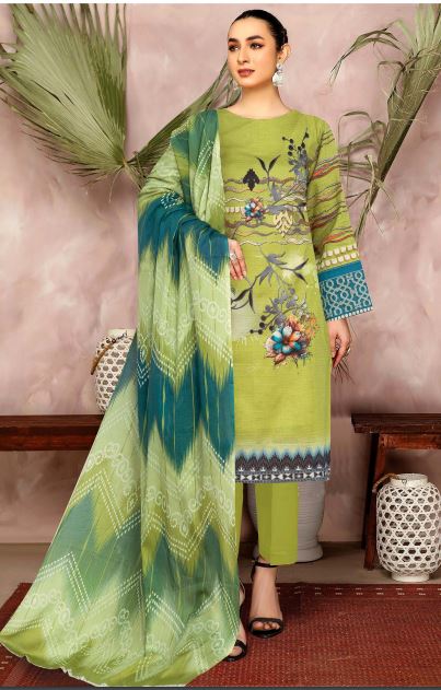 Fasl E Gul By Aadarsh Lawn Printed Suit AD-9404 Parrot