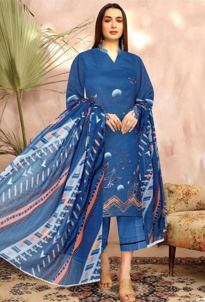 Fasl E Gul By Aadarsh Lawn Printed Suit AD-9410 Blue