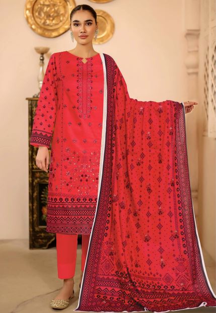 Nagma By Aadarsh Lawn Embroidered Suit AD-9802 Red