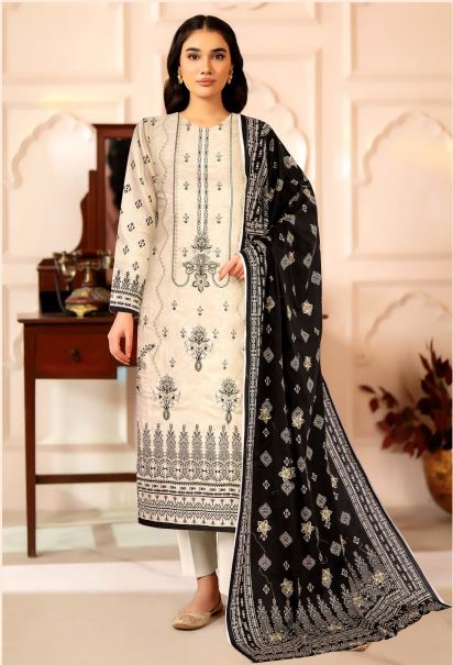 Nagma By Aadarsh Lawn Embroidered Suit AD-9803 L-Skin