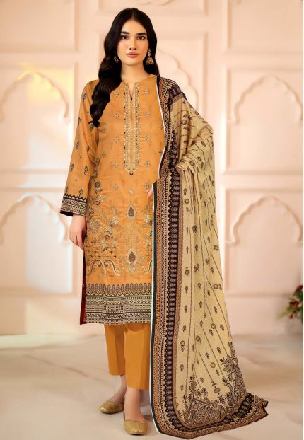 Nagma By Aadarsh Lawn Embroidered Suit AD-9806 Mustard