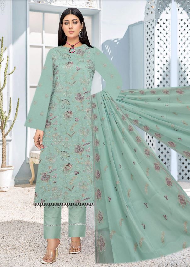 Jan E Adaa Lawn Embroidered Suit 09