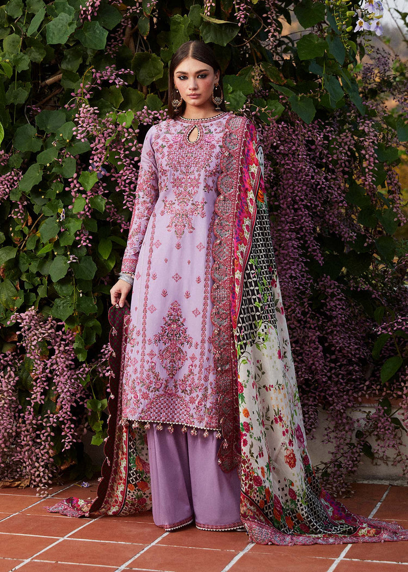 Ayzel  By Hussain Rehar Lawn Embroidered Suit SS-24-D-466 L-Purple